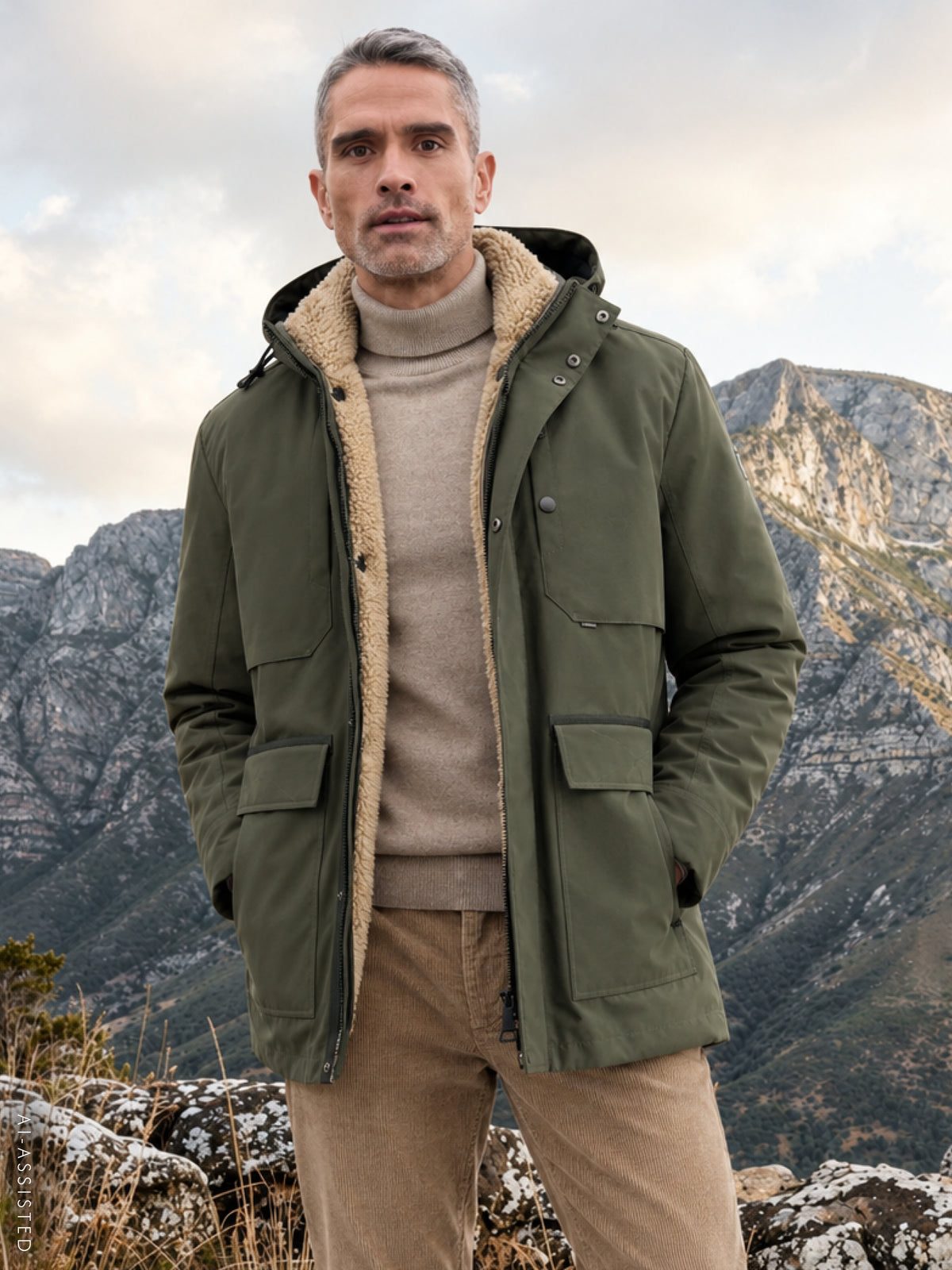2in1 Jacke im Parka-Style, wind- und wasserabweisend