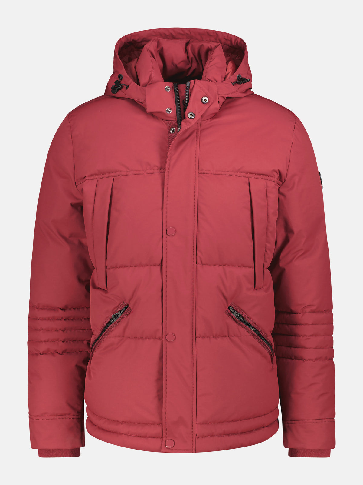 Sportive Steppjacke mit Wattierung und abnehmbarer Kapuze