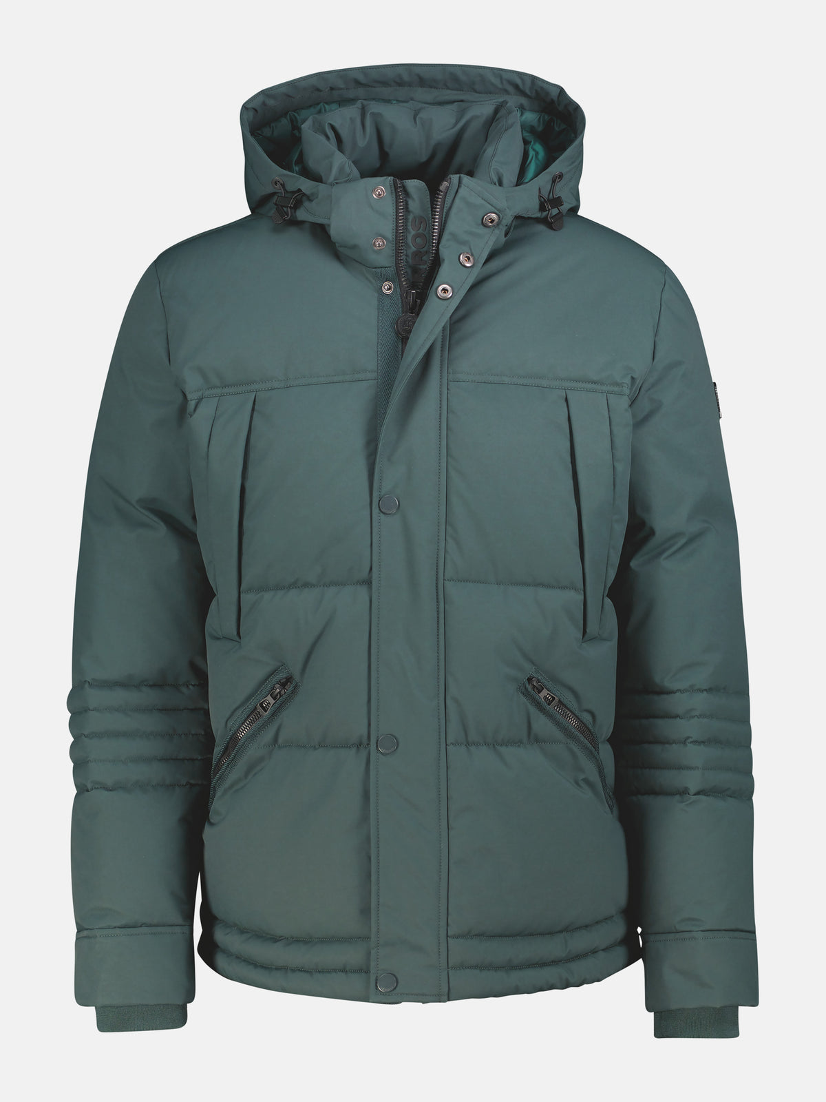 Sportive Steppjacke mit Wattierung und abnehmbarer Kapuze