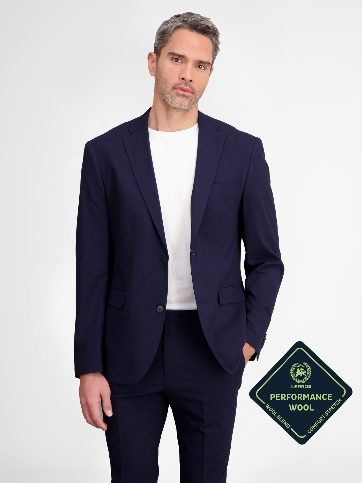 Suit jacket in short sizes with stretch, comfortable fit