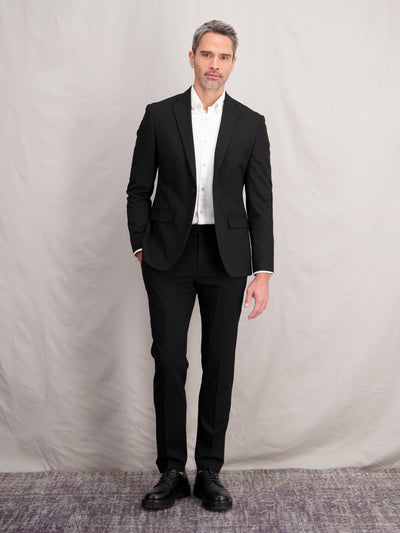 Suit trousers in short sizes with stretch, straight cut