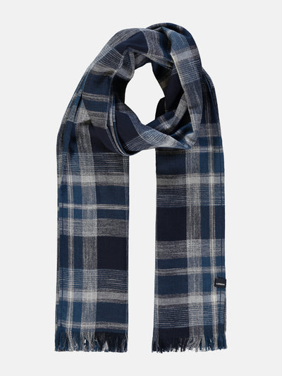 Checked scarf in checked cotton quality