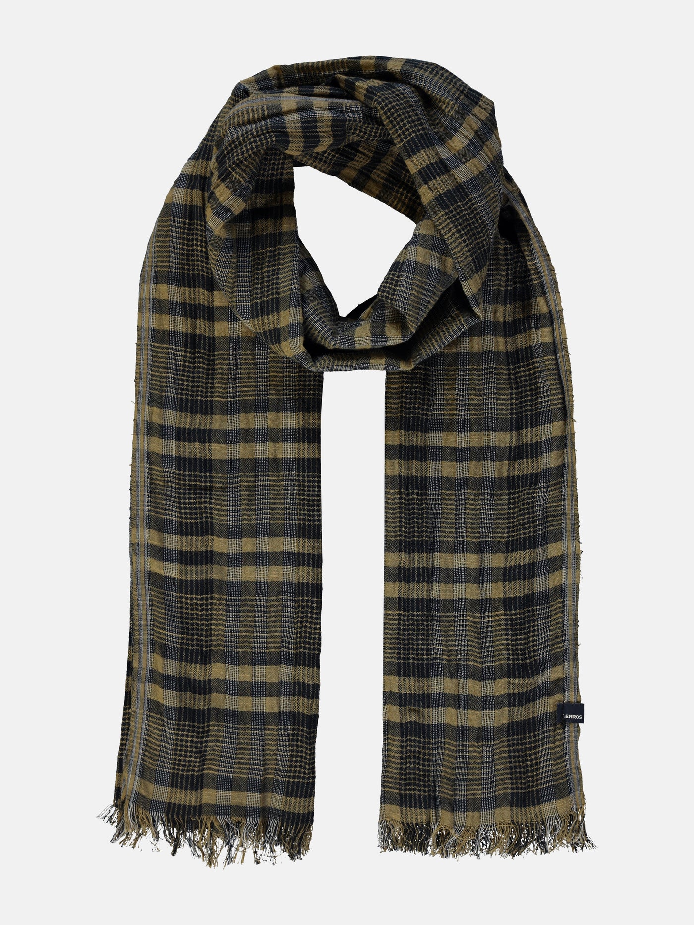 Crinkle check scarf