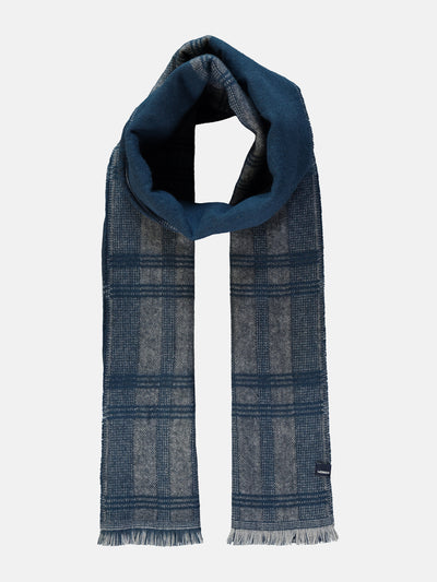 Woven scarf in a patchwork look