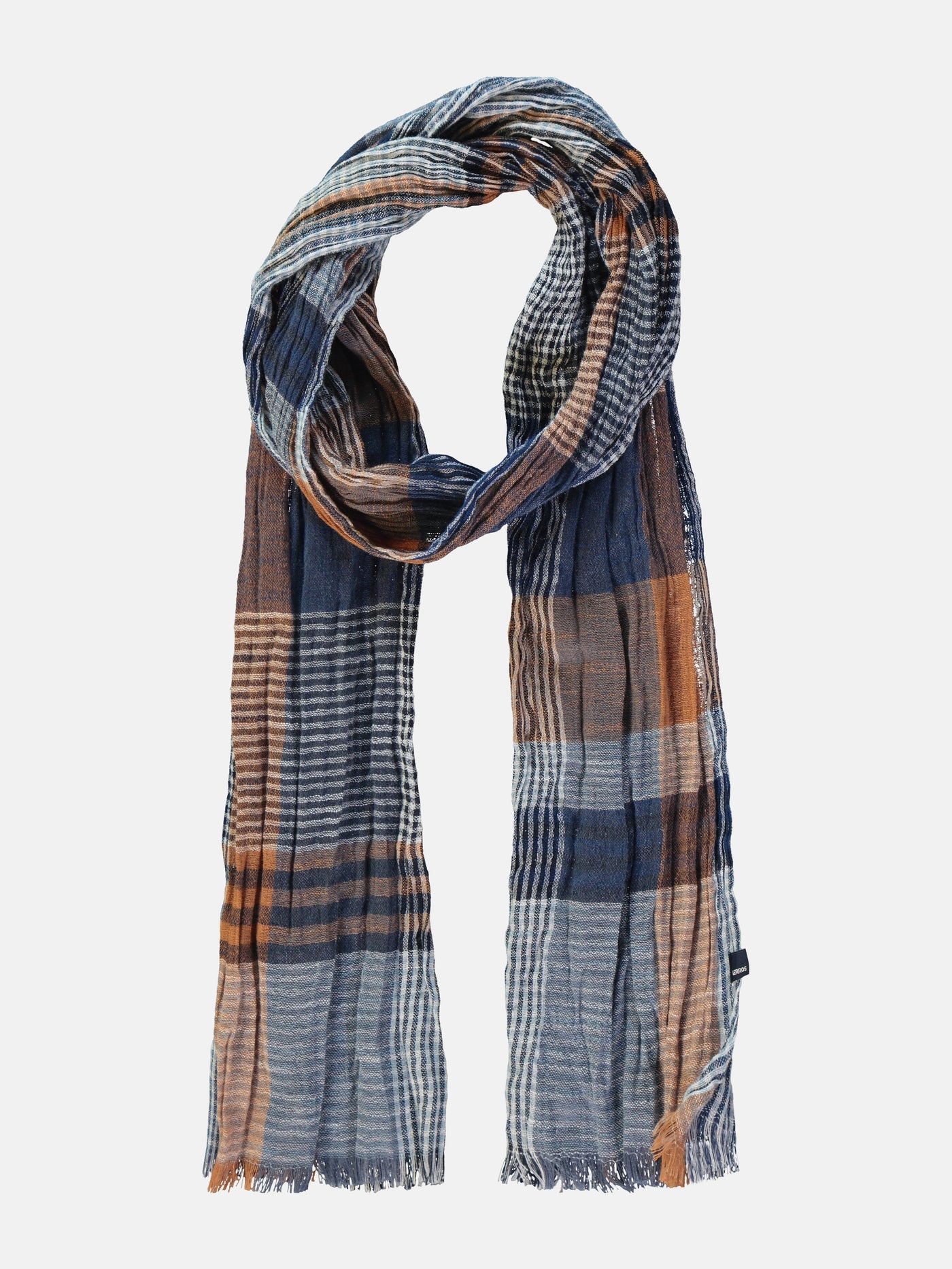 Scarf in checked crinkle cotton quality