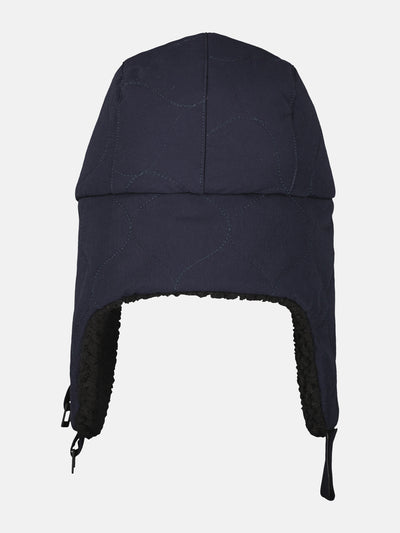 Trapper hat made of nylon, plain colored
