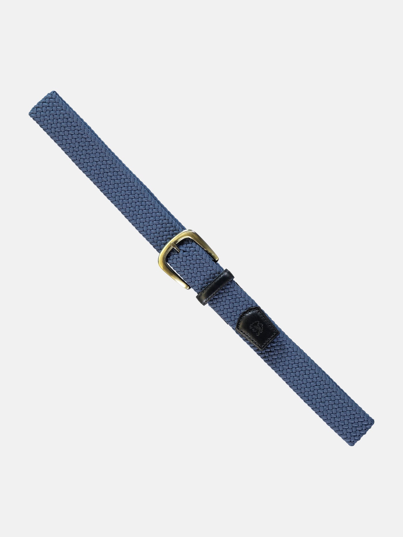 Braided belt with two-tone buckle