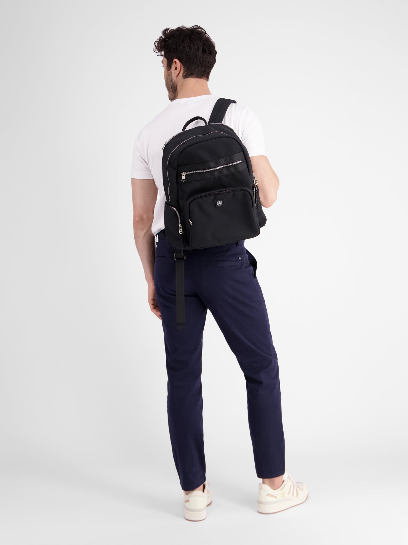 Basic backpack with many outside pockets