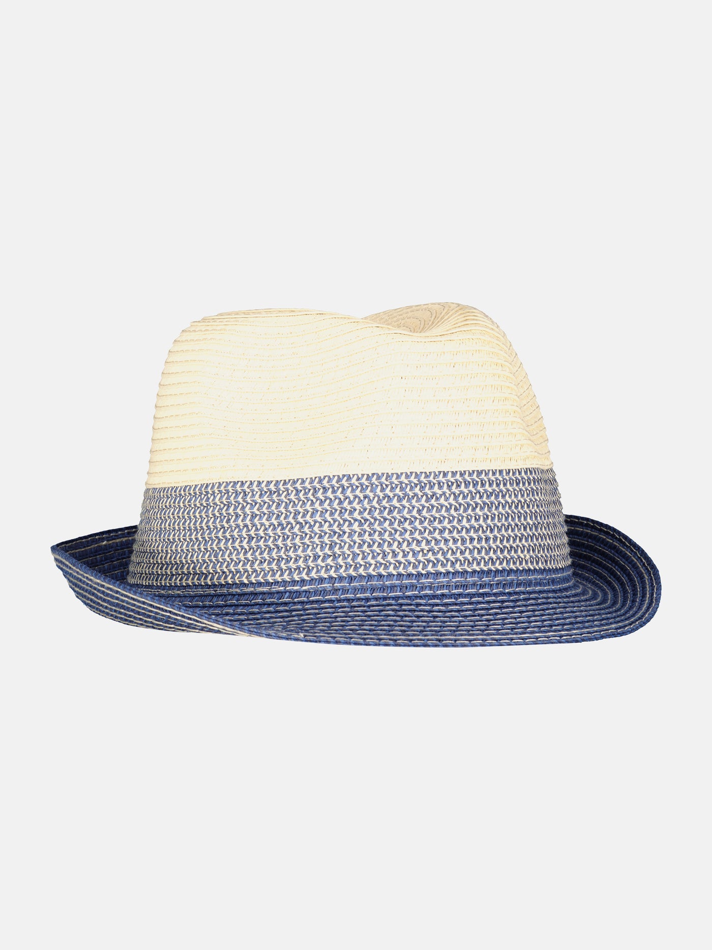 Straw hat with colored brim