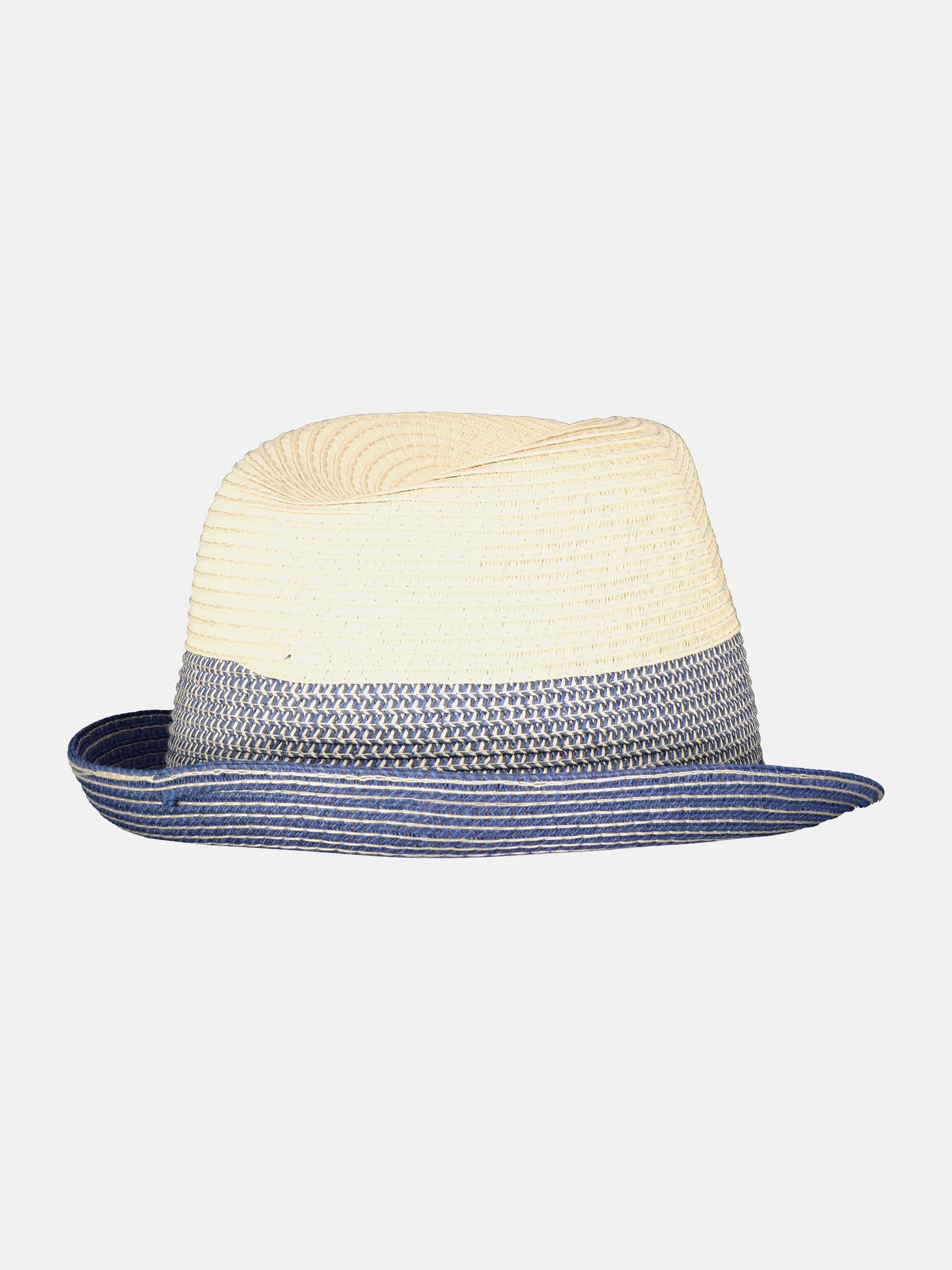 Straw hat with colored brim