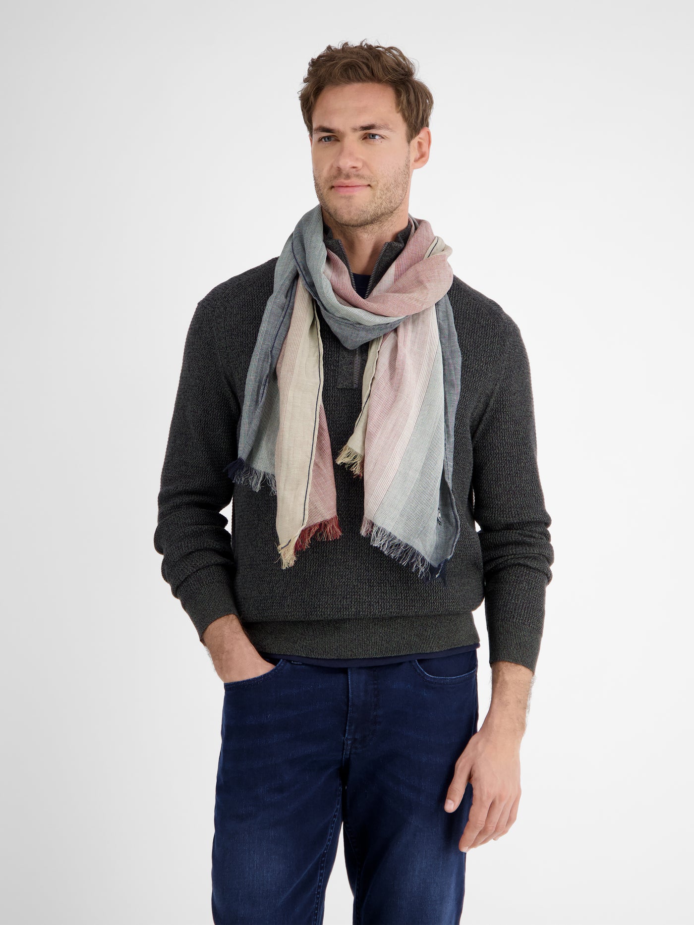 Webschal mit gestreiftem Farbverlauf - LERROS