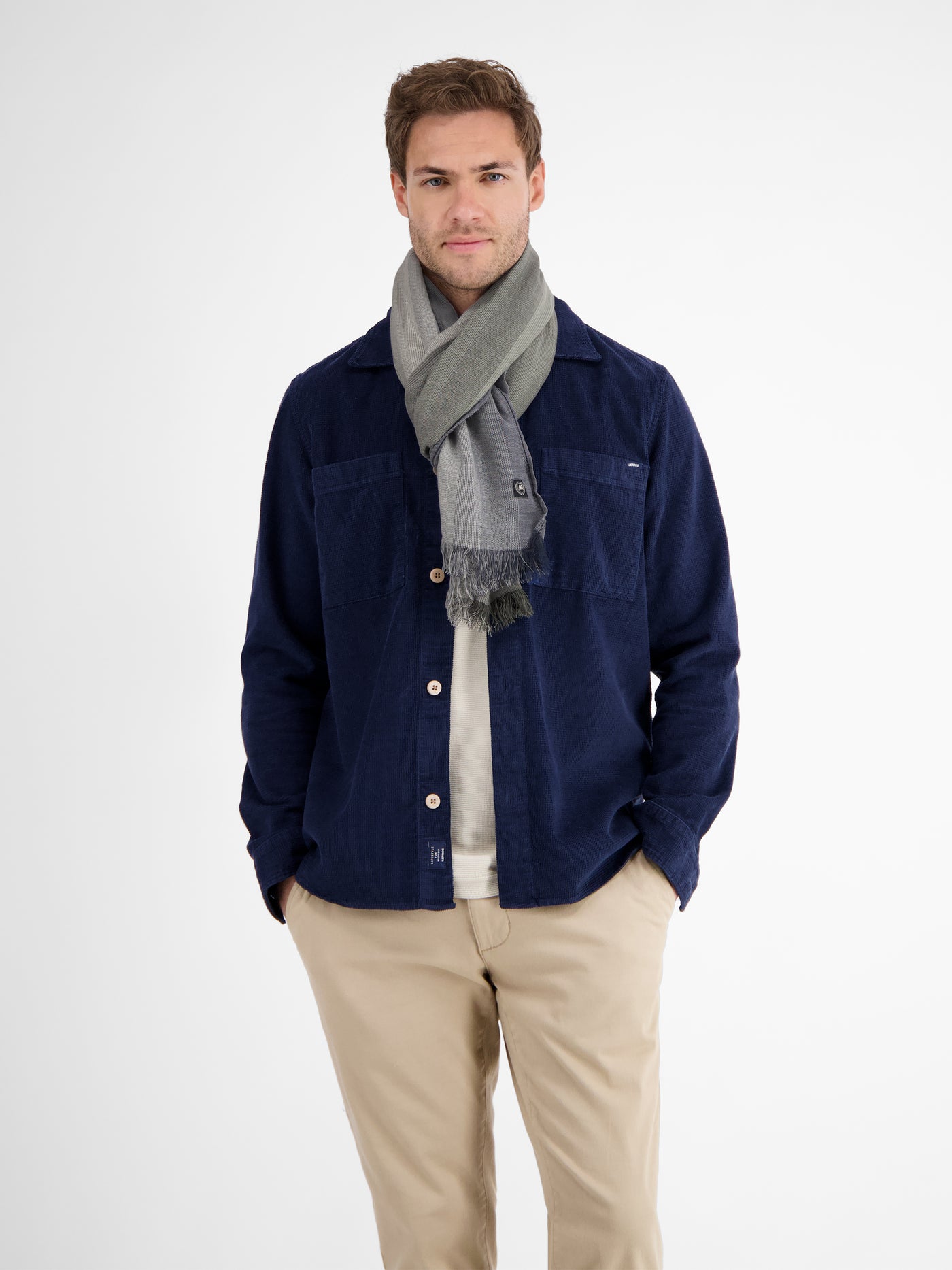 Webschal mit gestreiftem Farbverlauf - LERROS