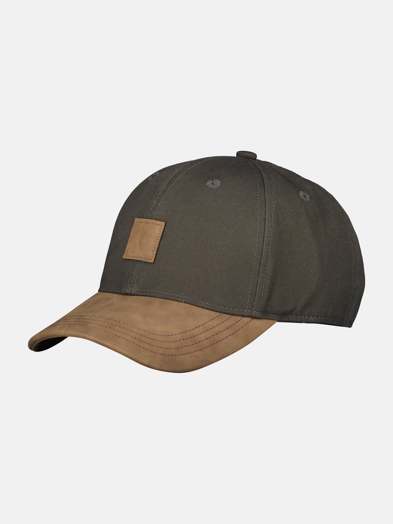 Canvas-Cap mit Kunstlederschirm - LERROS