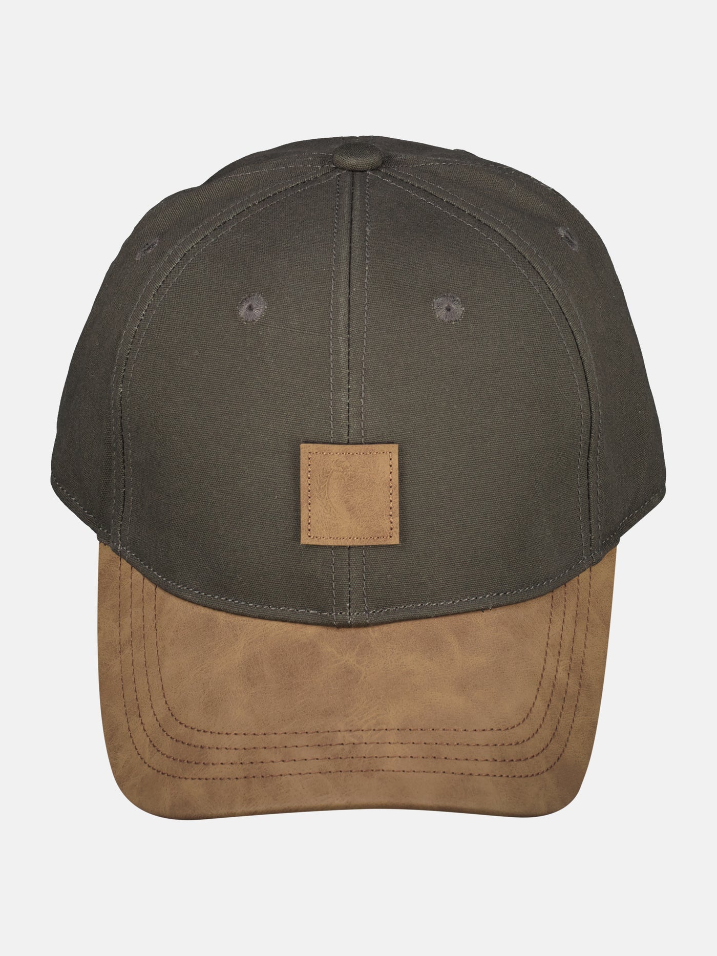 Canvas-Cap mit Kunstlederschirm - LERROS