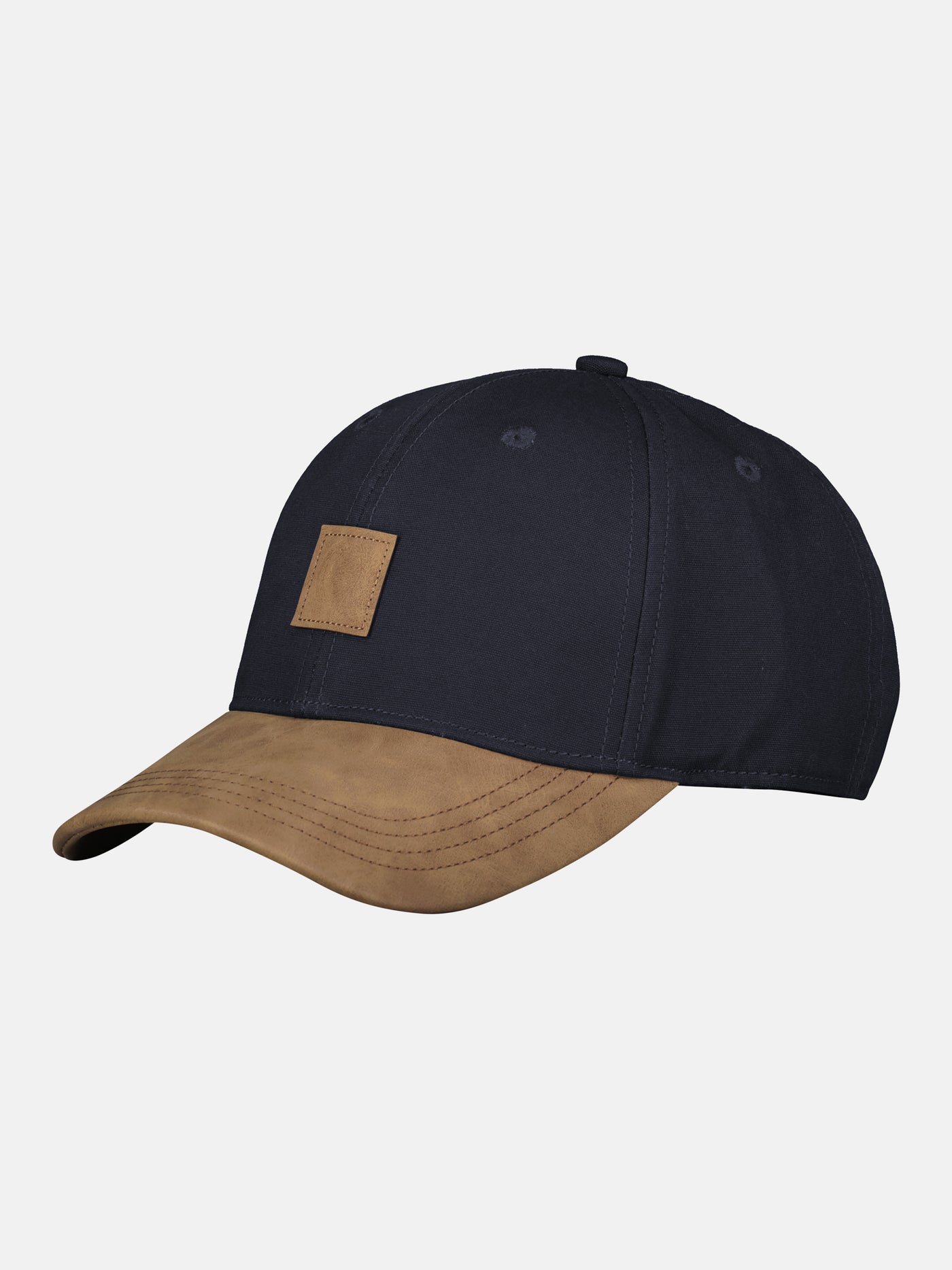 Canvas-Cap mit Kunstlederschirm - LERROS