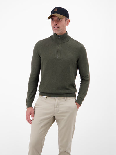 Canvas-Cap mit Kunstlederschirm - LERROS