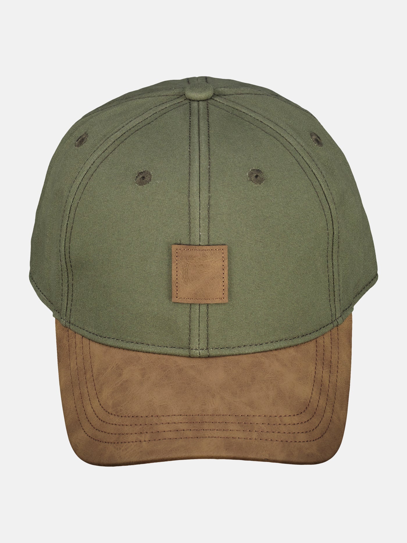 Canvas-Cap mit Kunstlederschirm - LERROS