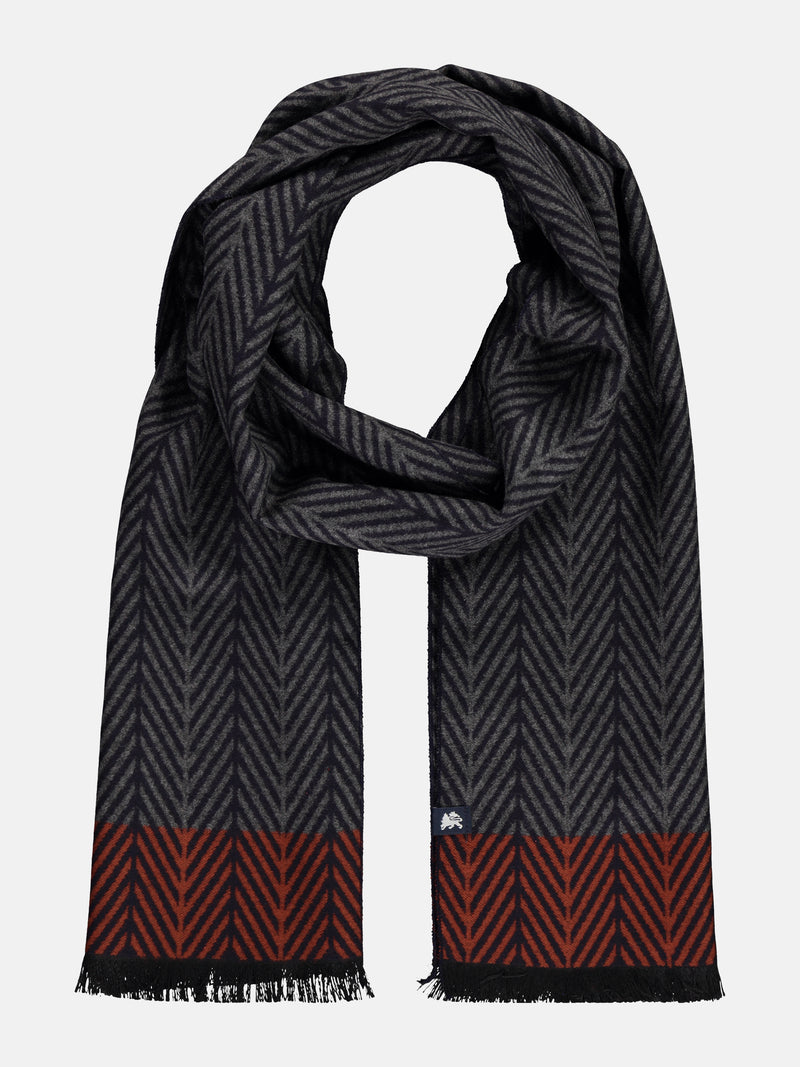 Herrenschal mit Fischgrat-Muster - LERROS