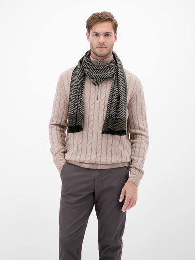 Herrenschal mit Fischgrat-Muster - LERROS