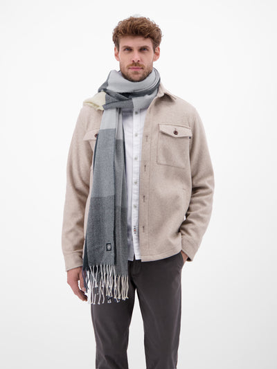 Modischer Herrenschal mit Blockstreifen - LERROS