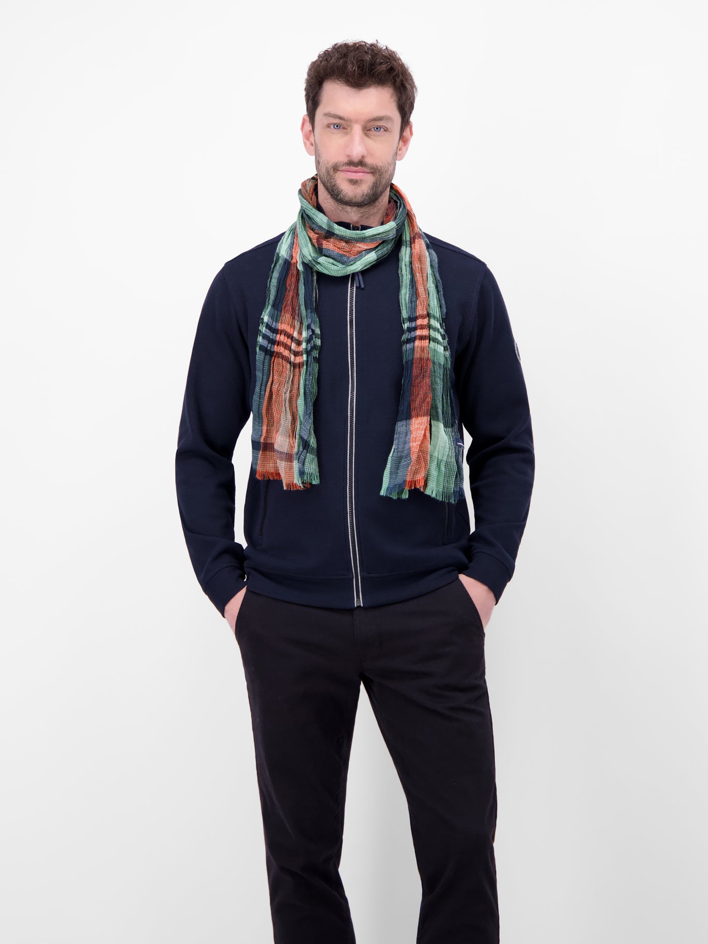 Webschal mit kariertem Farbverlauf - LERROS