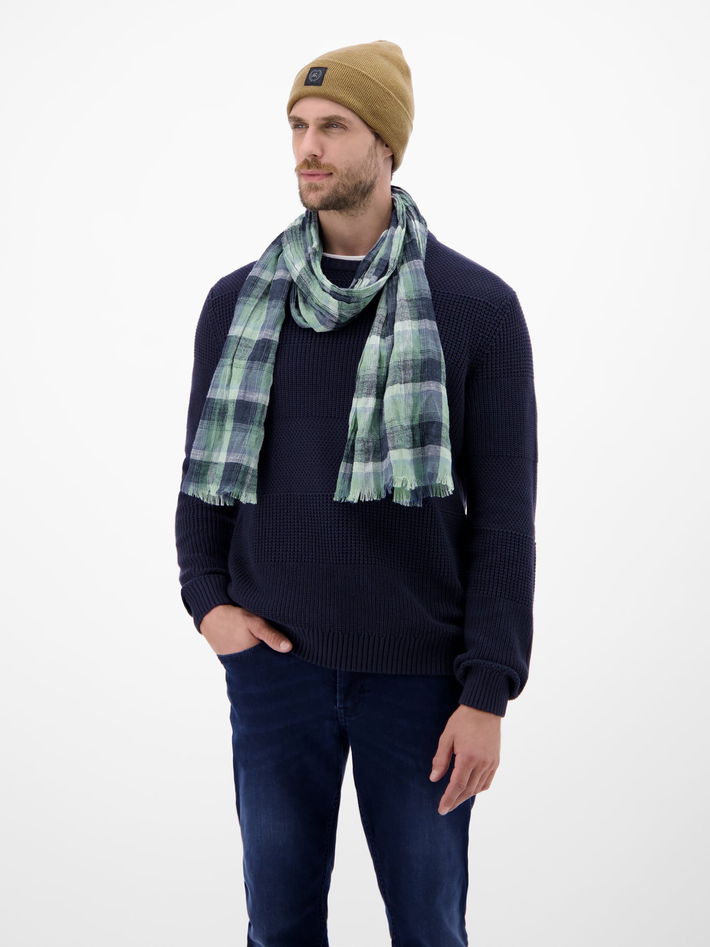 Webschal mit kleinem, kariertem Farbverlauf - LERROS