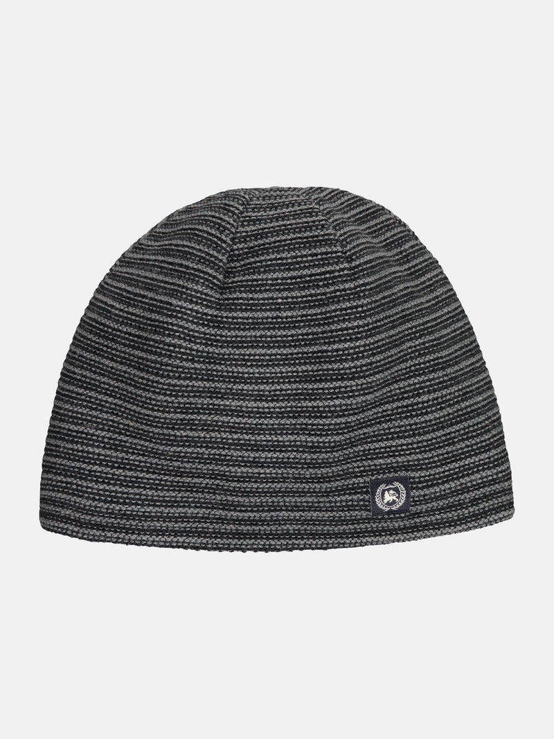 Teddy-gefütterte Strickmütze, gestreift - LERROS