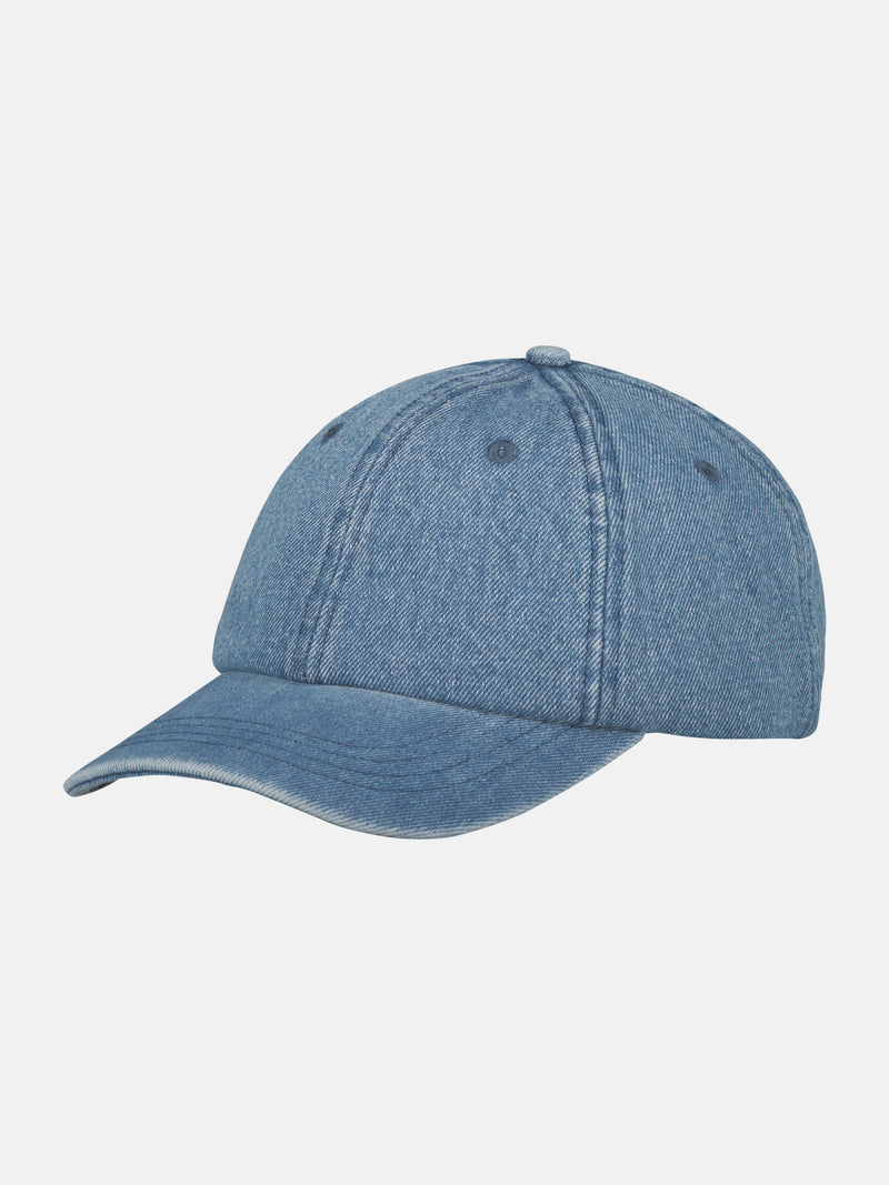 Denim-Basecap mit LERROS-Stitching - Kappe