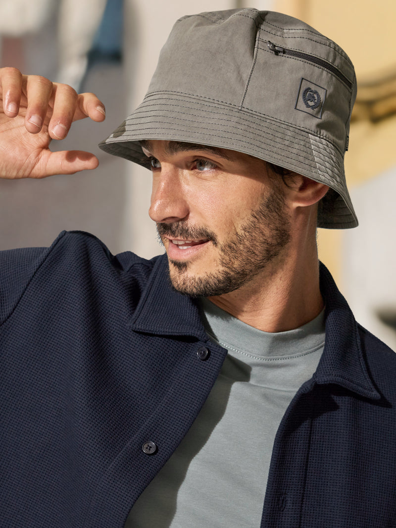Bucket Hat mit Reißverschlusstasche - Hut