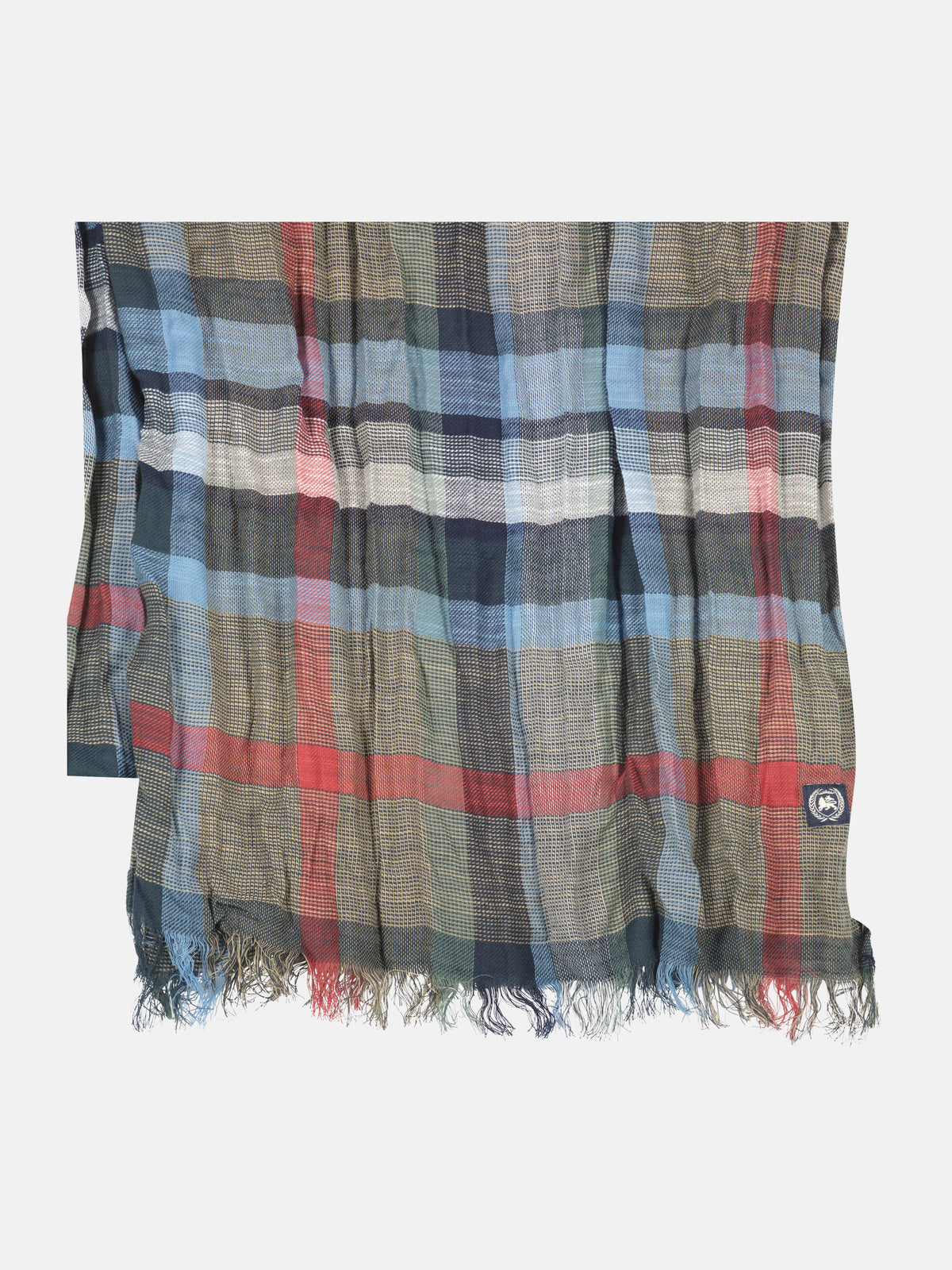 Checked scarf in a lightweight cotton blend