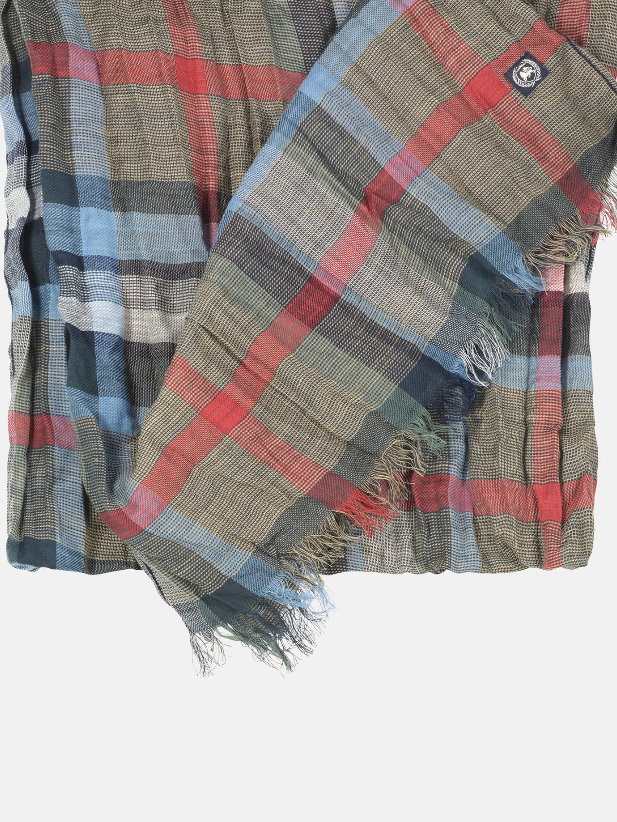 Checked scarf in a lightweight cotton blend