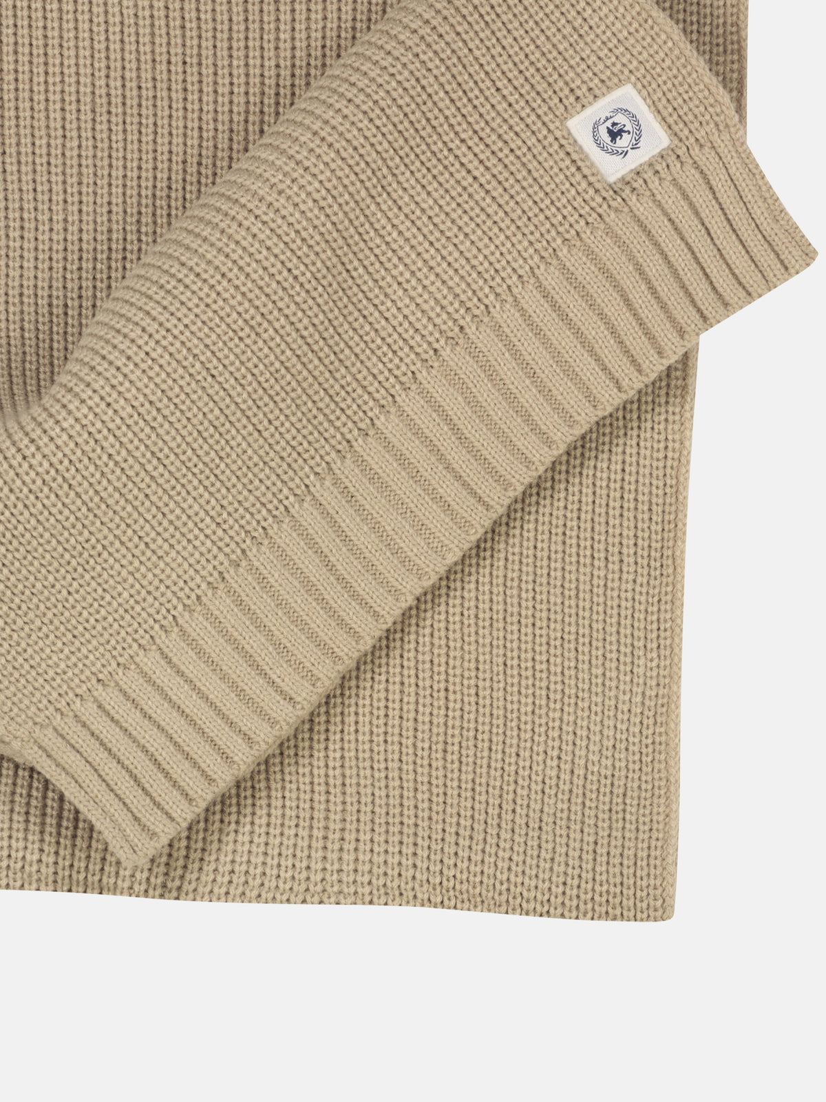 Warm knitted scarf made from flexible, soft fabric