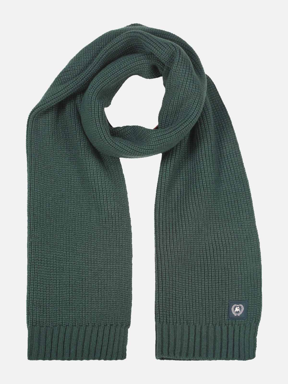 Warm knitted scarf made from flexible, soft fabric