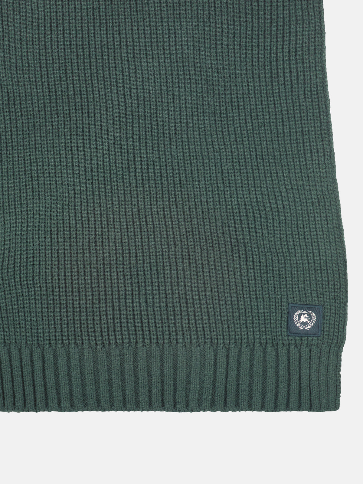 Warm knitted scarf made from flexible, soft fabric