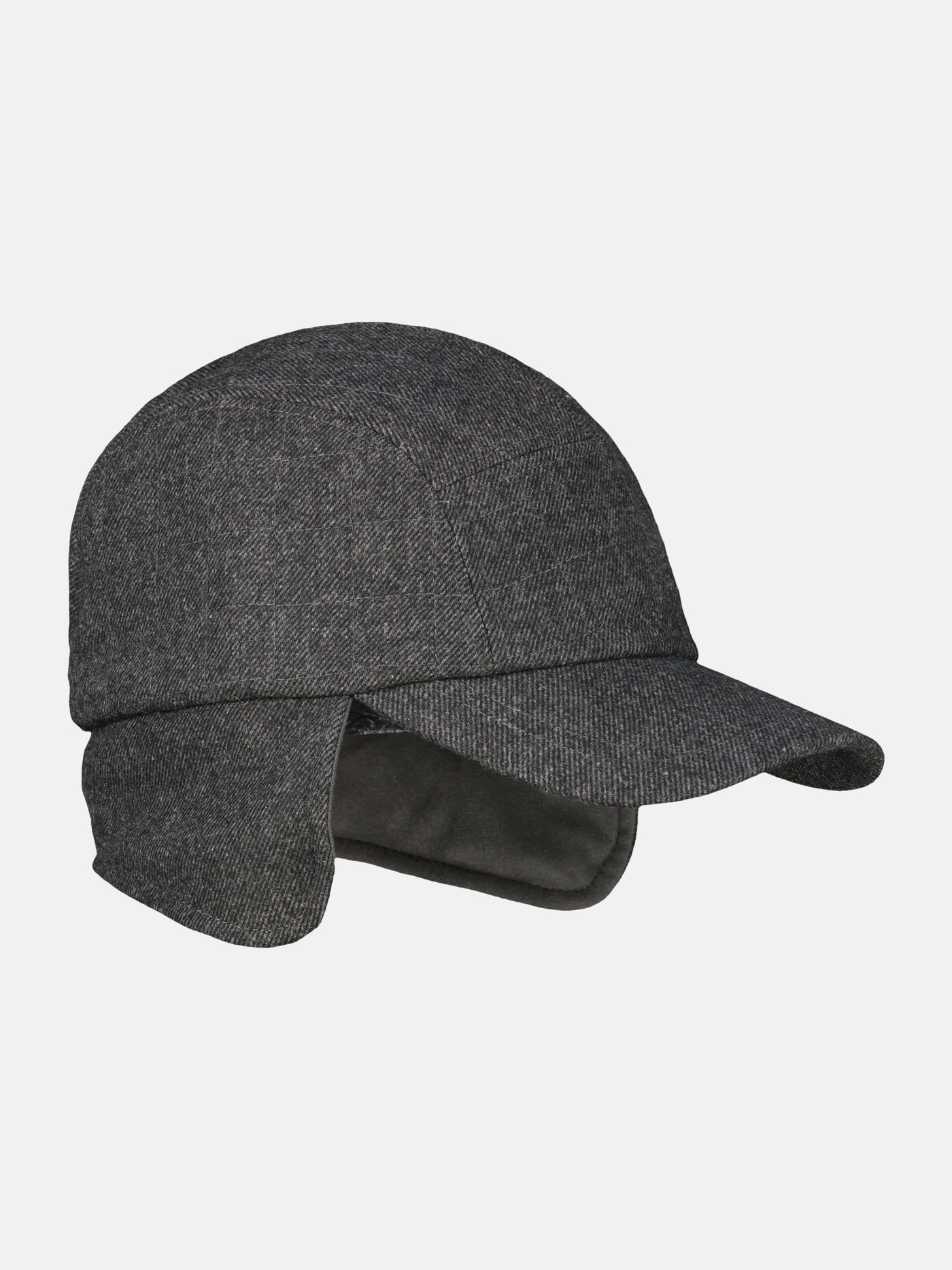 Blended fabric baseball cap with warming earflaps