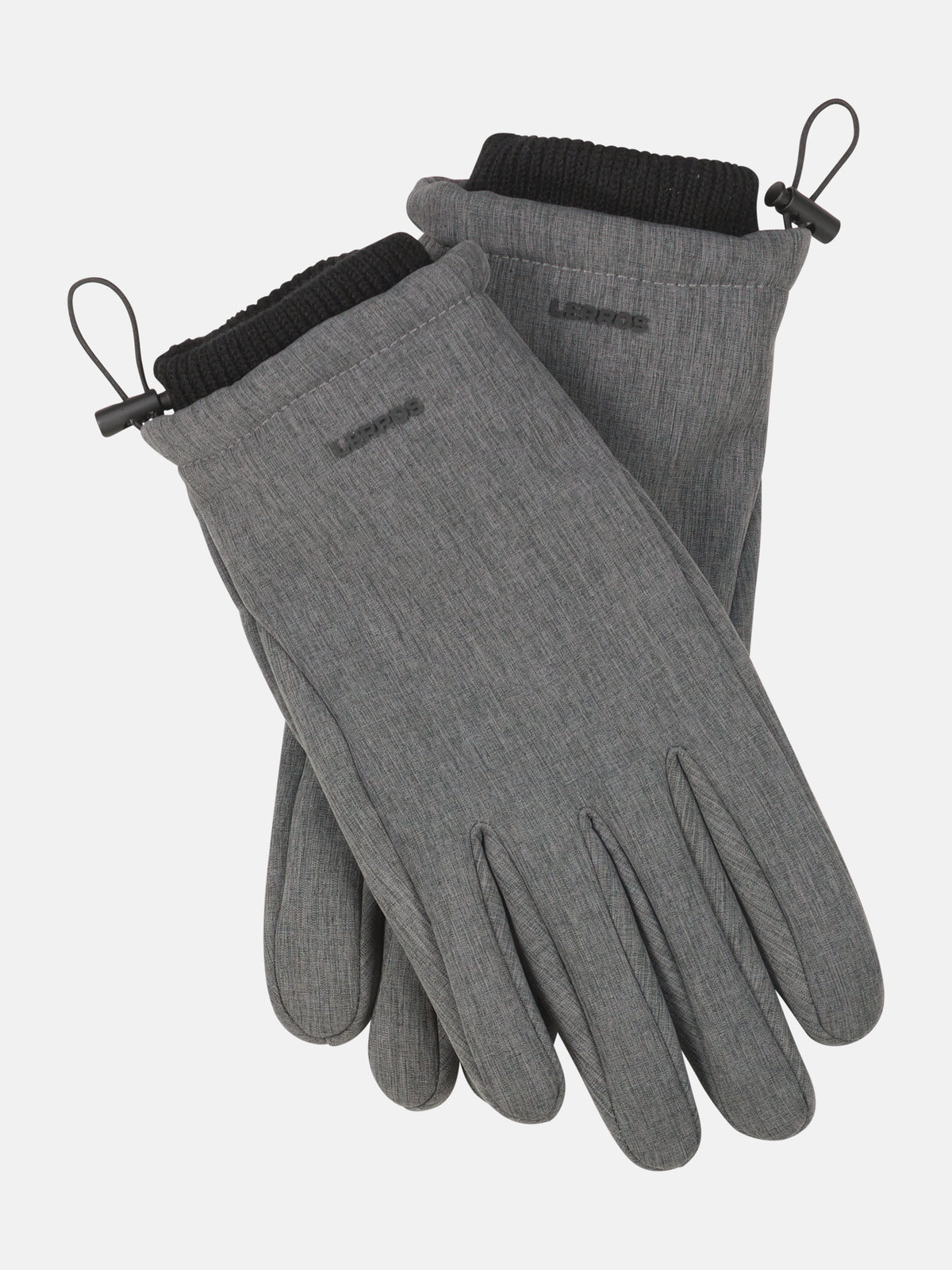 Robuste Handschuhe in Melange-Optik aus Kunstgewebe