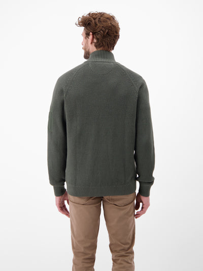 Herren Strickjacke, grob gerippt - LERROS