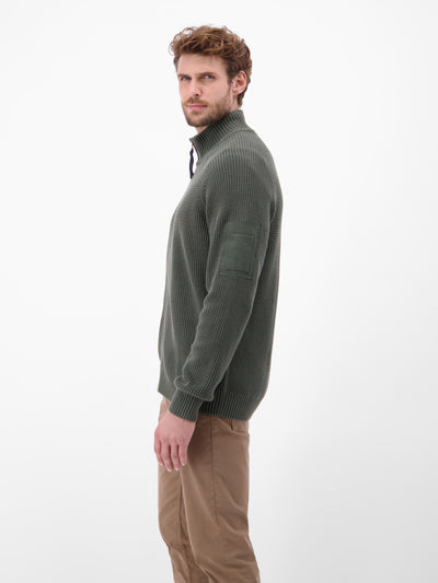 Herren Strickjacke, grob gerippt - LERROS