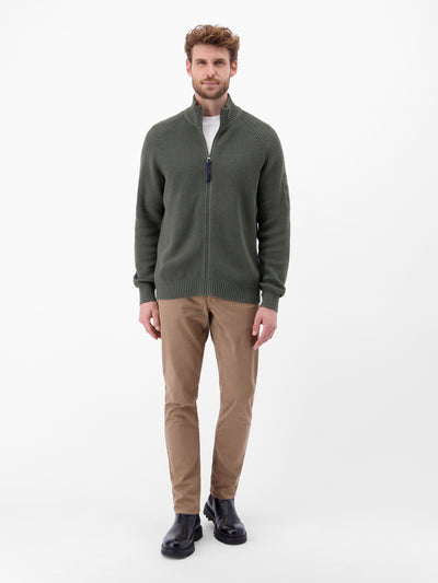 Herren Strickjacke, grob gerippt - LERROS