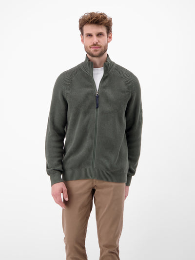 Herren Strickjacke, grob gerippt - LERROS