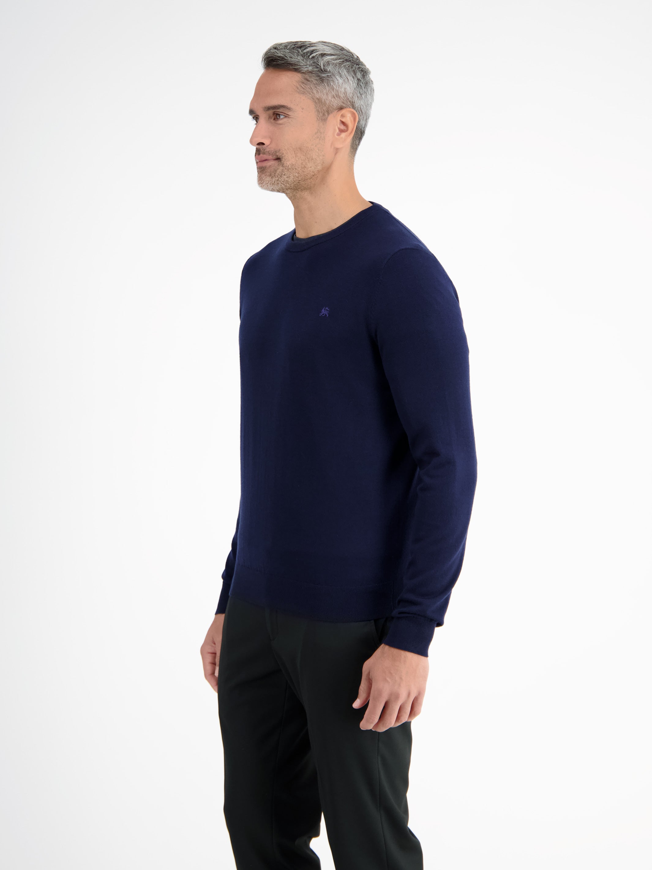 Bayer 04 Leverkusen Rundhals-Feinstrickpullover aus Schurwolle (Merino) - LERROS