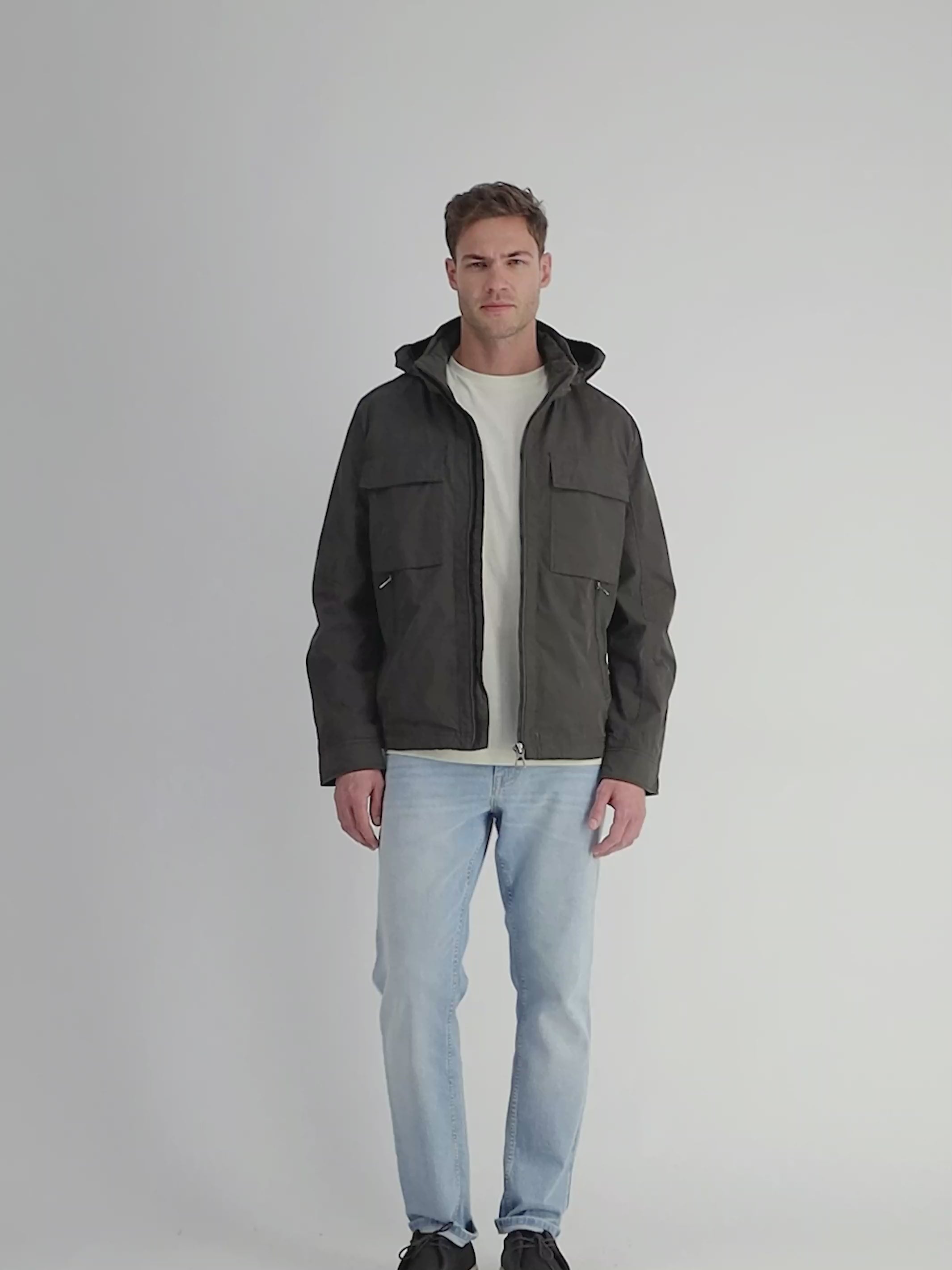 Shell-Blouson mit abnehmbarer Kapuze - LERROS