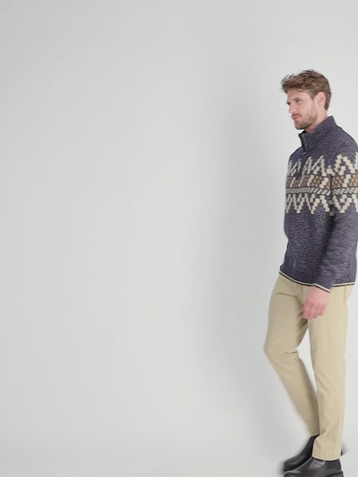 Men's sweater with Norwegian pattern