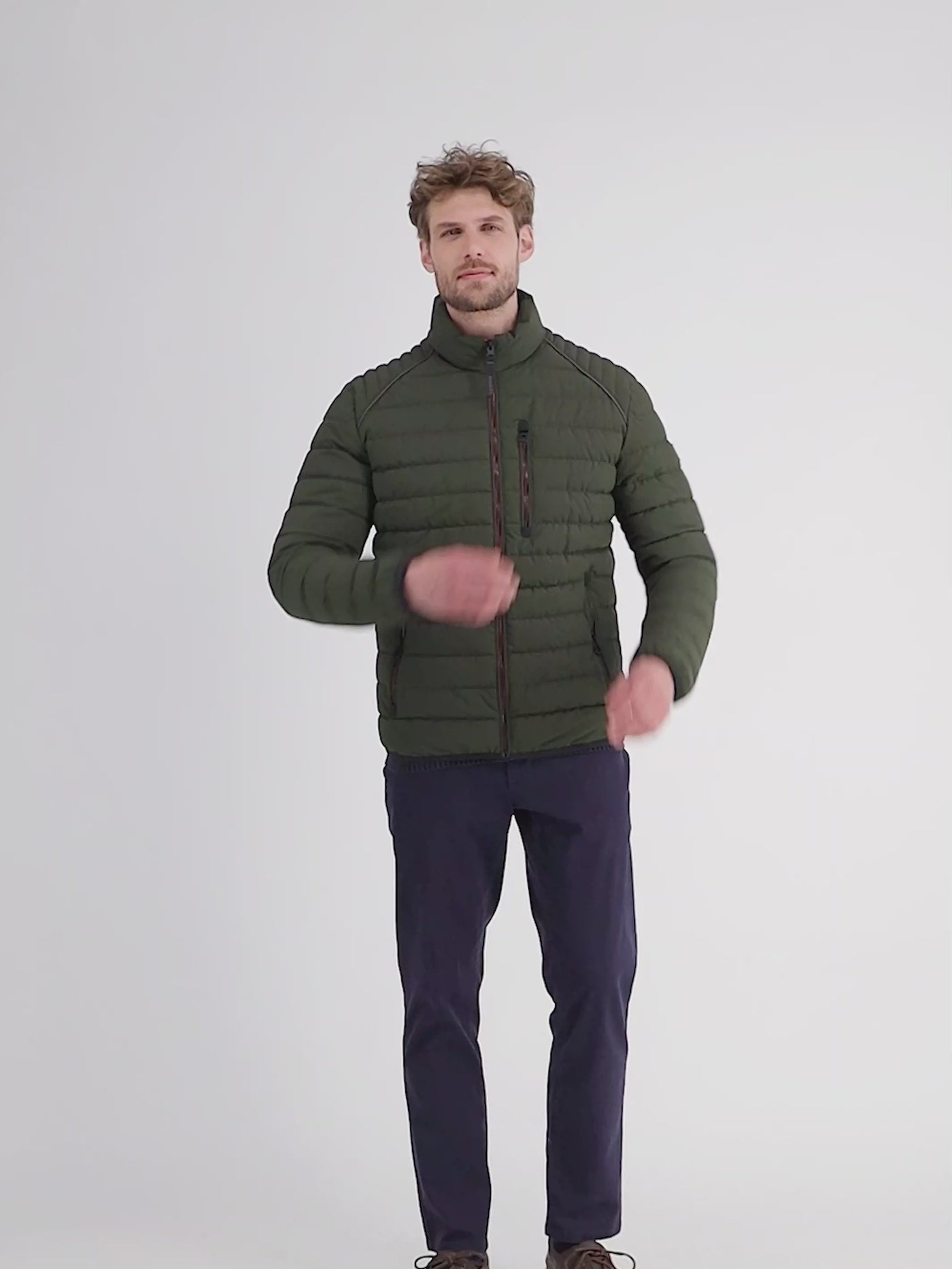 Light-weight men's quilted jacket