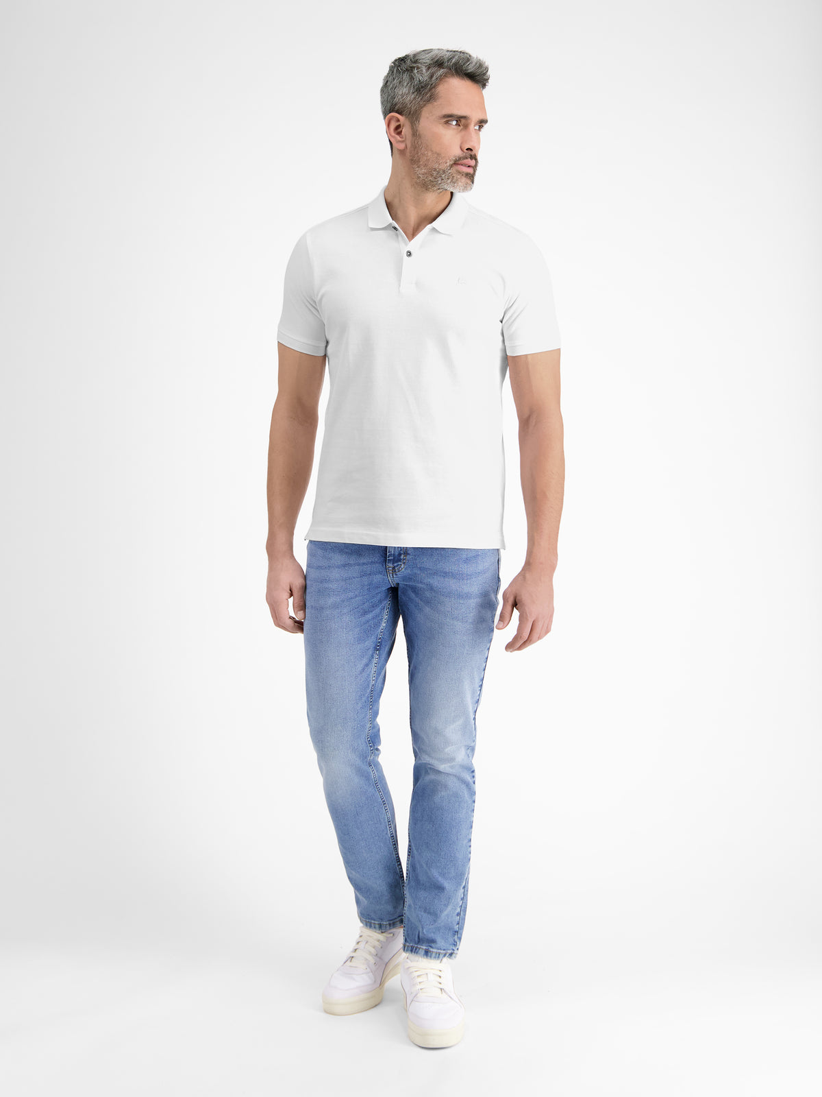 Basic Herren Poloshirt in klassischer Passform und Piquéqualität - LERROS