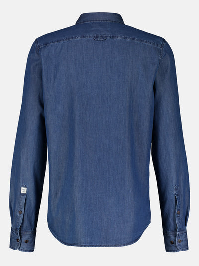 Stylish denim shirt with button-down collar, REGULAR FIT
