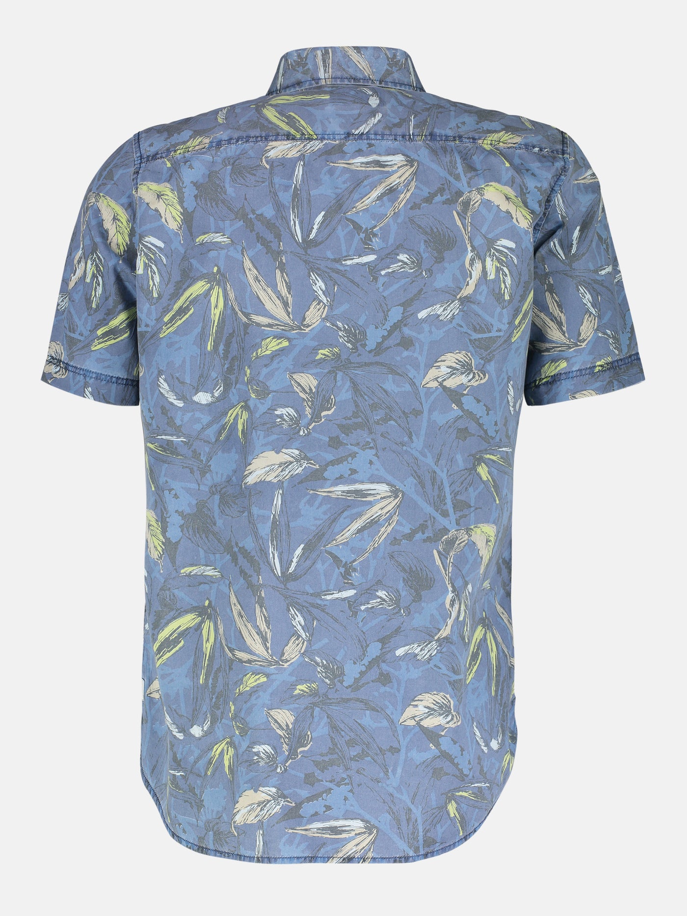 Short-sleeved shirt with floral all-over print