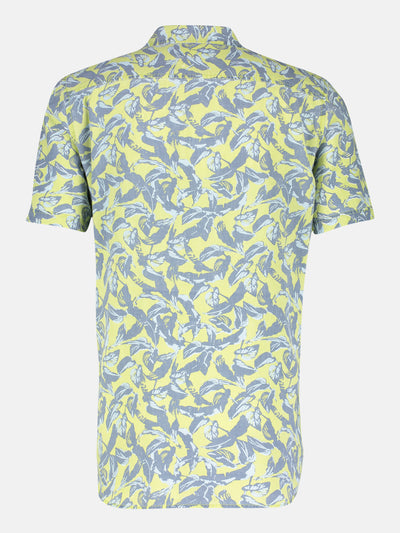 Floral-printed short-sleeved shirt