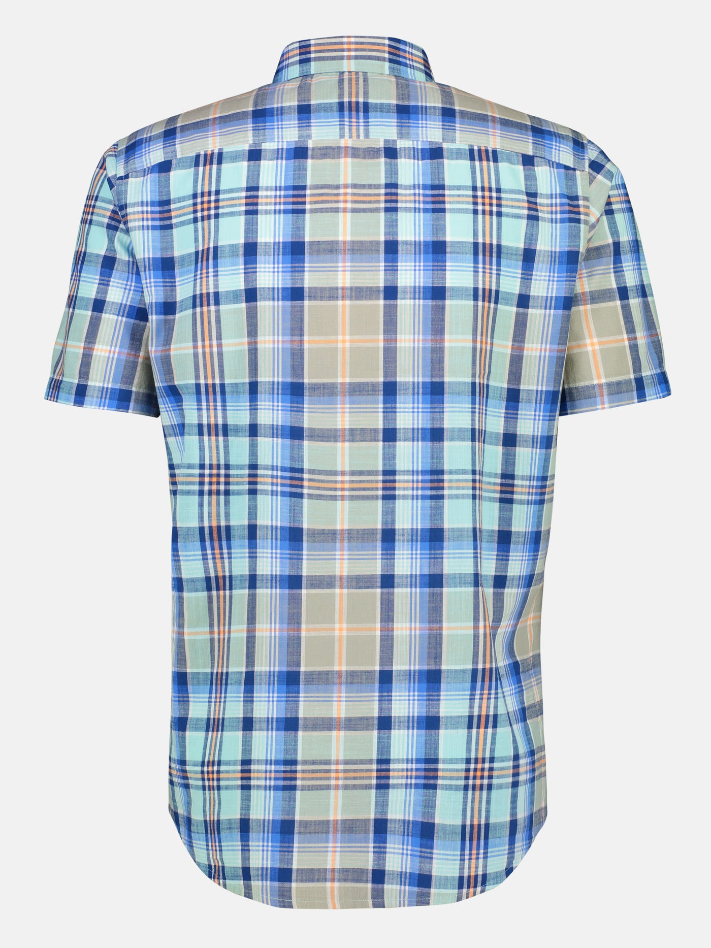 Short-sleeved shirt with a sporty check