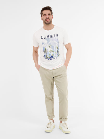 Classic T-shirt with a summery print
